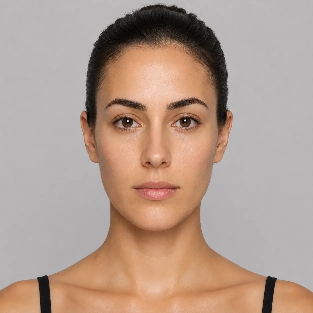 Oblong face shape example